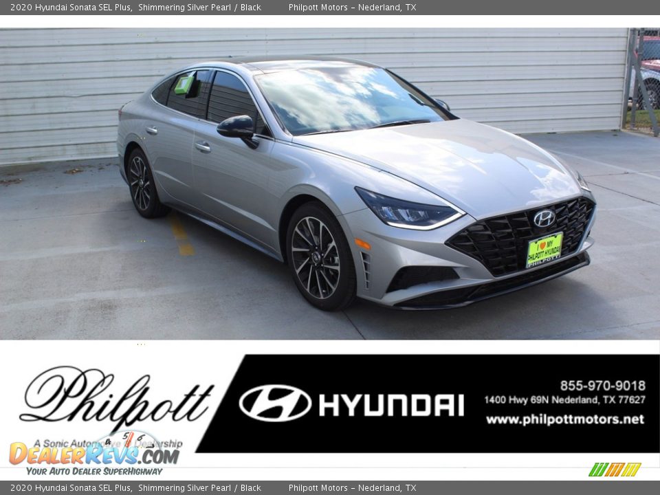 2020 Hyundai Sonata SEL Plus Shimmering Silver Pearl / Black Photo #1