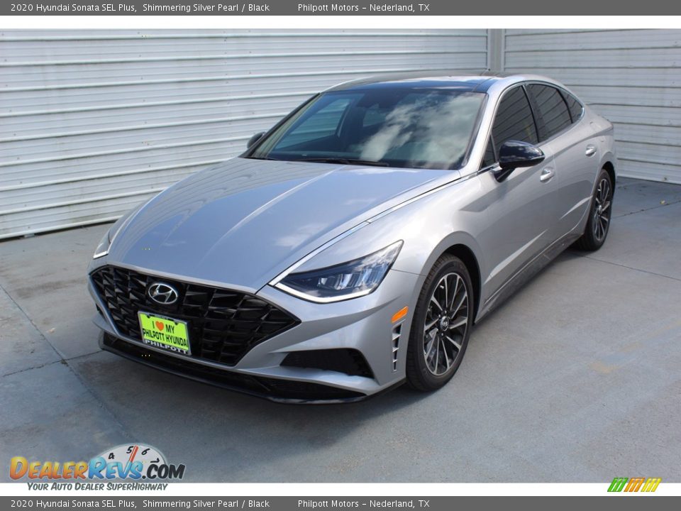 2020 Hyundai Sonata SEL Plus Shimmering Silver Pearl / Black Photo #4