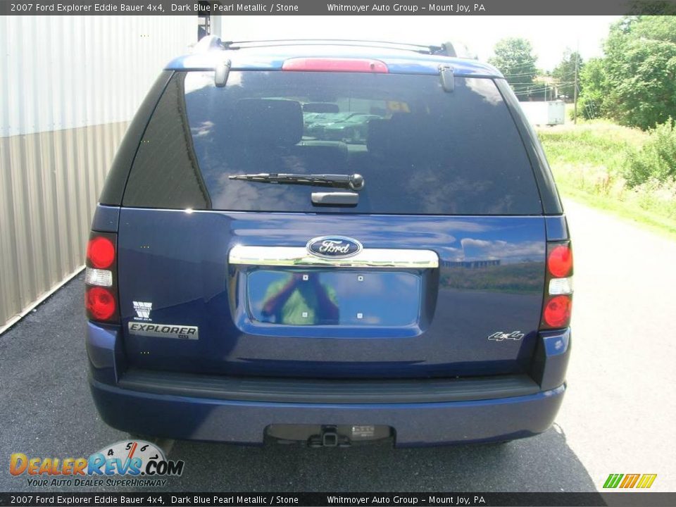 2007 Ford Explorer Eddie Bauer 4x4 Dark Blue Pearl Metallic / Stone Photo #5