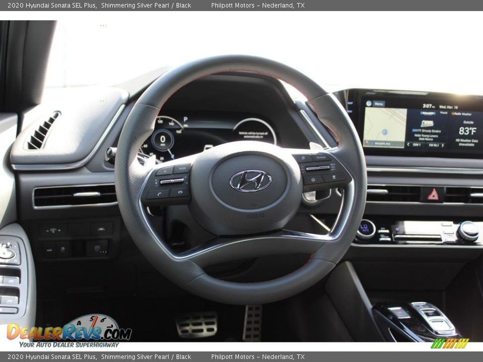 2020 Hyundai Sonata SEL Plus Shimmering Silver Pearl / Black Photo #22
