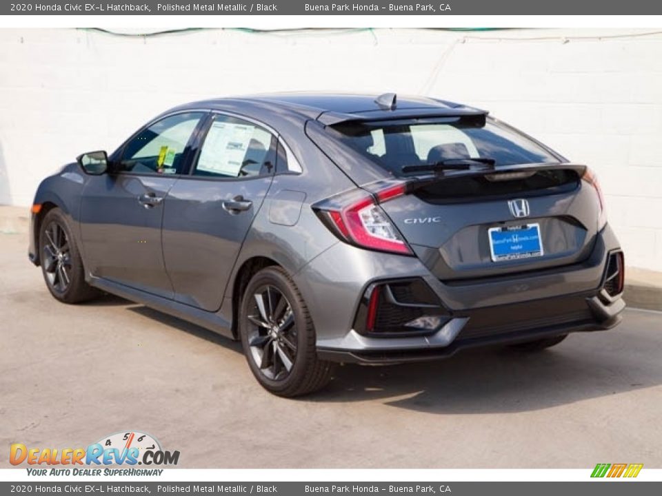 2020 Honda Civic EX-L Hatchback Polished Metal Metallic / Black Photo #2