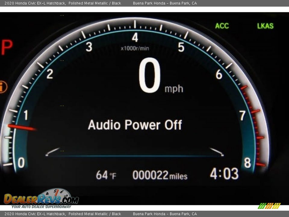 2020 Honda Civic EX-L Hatchback Gauges Photo #18