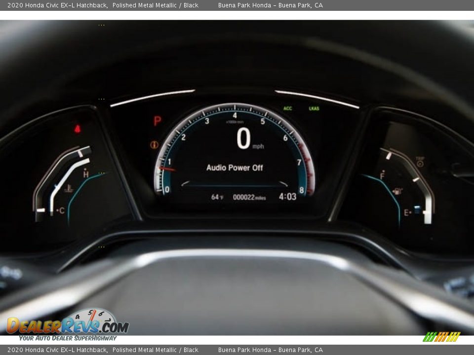 2020 Honda Civic EX-L Hatchback Polished Metal Metallic / Black Photo #32