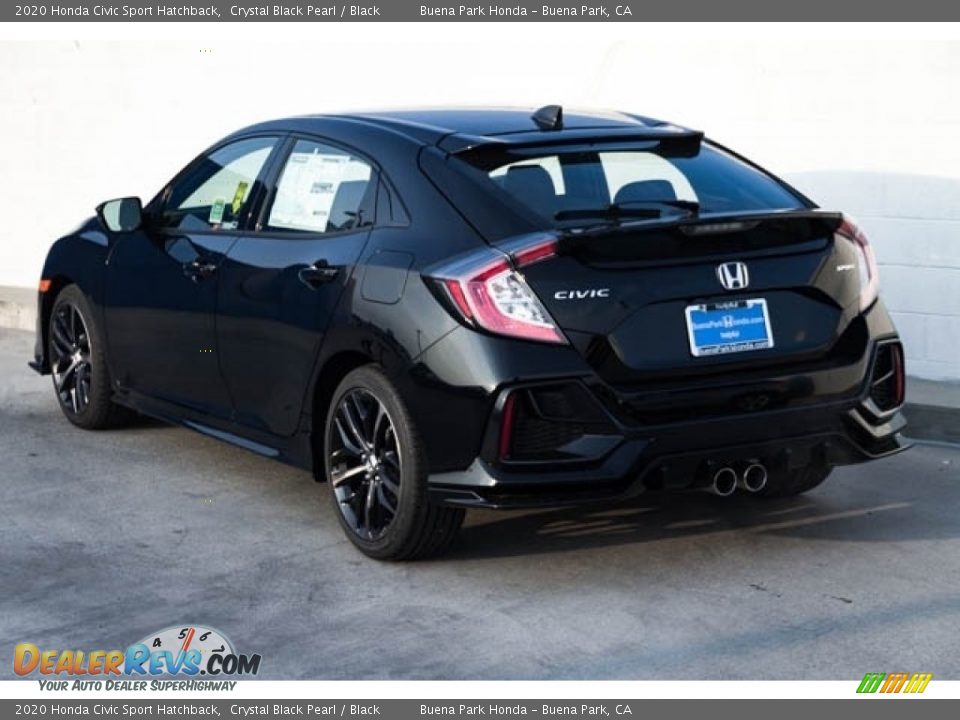 2020 Honda Civic Sport Hatchback Crystal Black Pearl / Black Photo #2