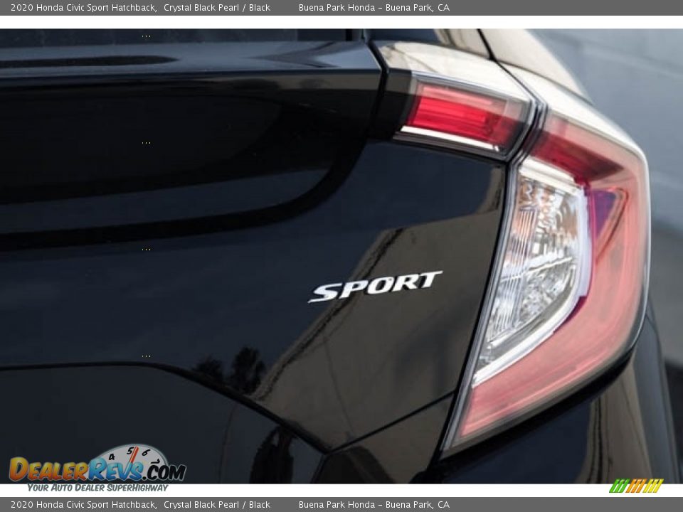 2020 Honda Civic Sport Hatchback Crystal Black Pearl / Black Photo #7