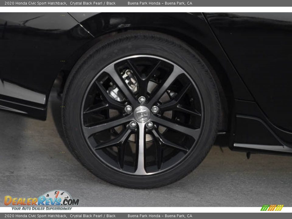 2020 Honda Civic Sport Hatchback Crystal Black Pearl / Black Photo #10