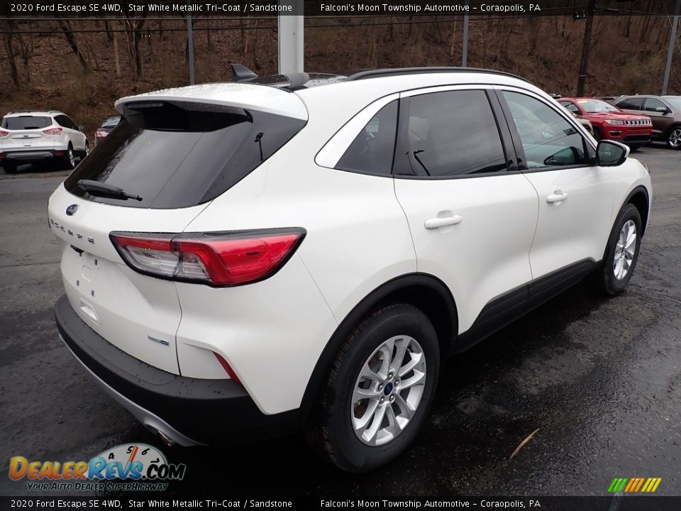 2020 Ford Escape SE 4WD Star White Metallic Tri-Coat / Sandstone Photo #2