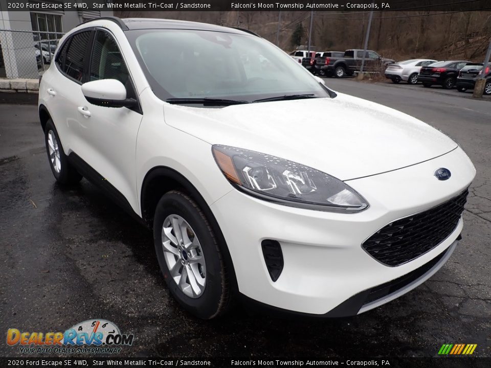 2020 Ford Escape SE 4WD Star White Metallic Tri-Coat / Sandstone Photo #3