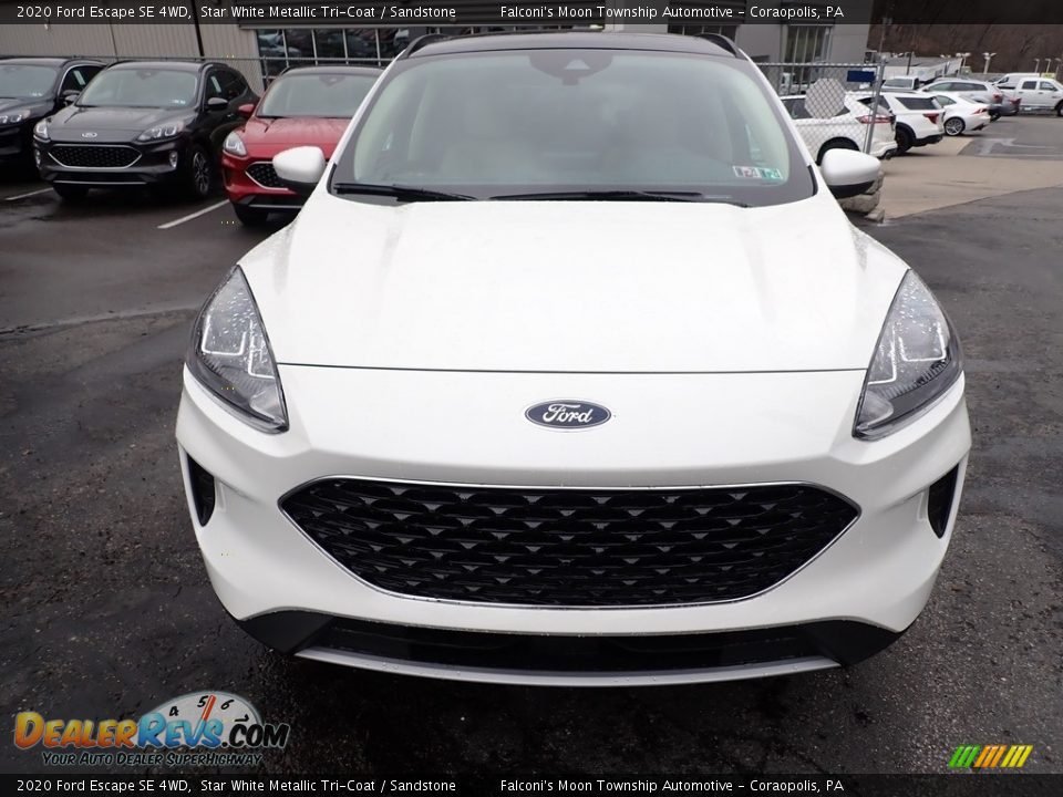 2020 Ford Escape SE 4WD Star White Metallic Tri-Coat / Sandstone Photo #4