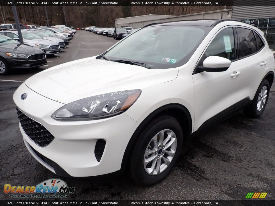 2020 Ford Escape SE 4WD Star White Metallic Tri-Coat / Sandstone Photo #5