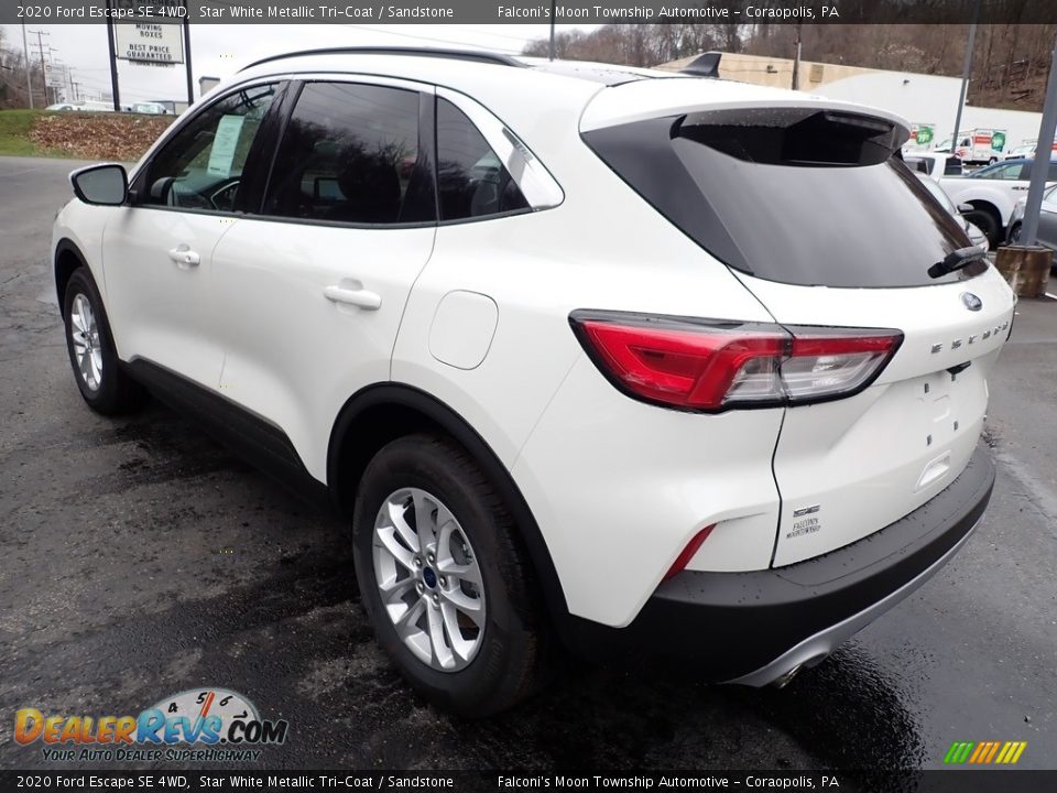 2020 Ford Escape SE 4WD Star White Metallic Tri-Coat / Sandstone Photo #6