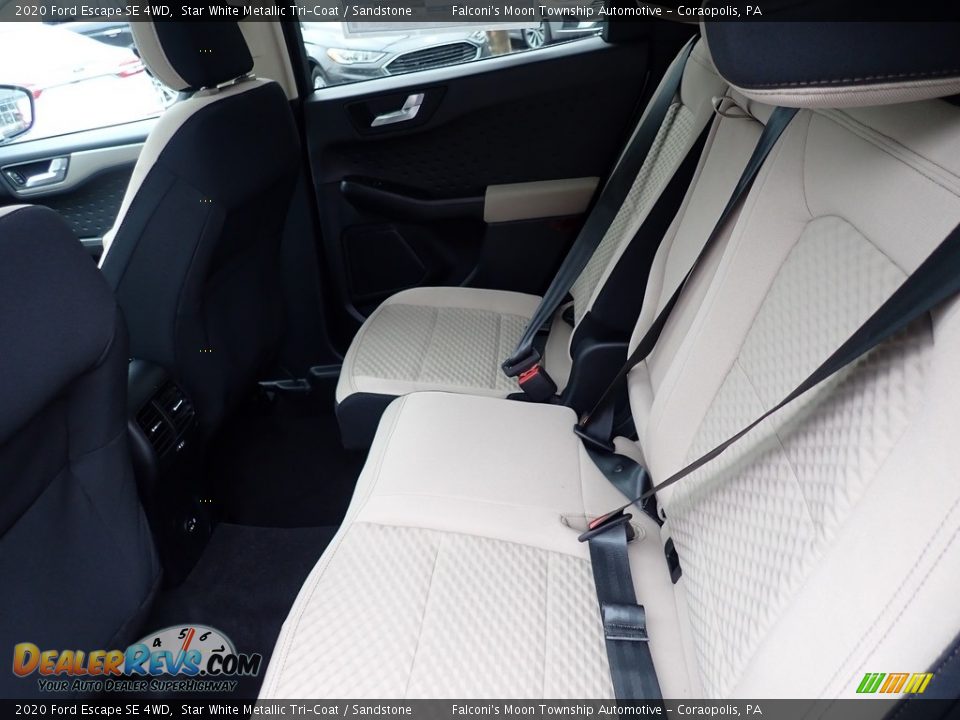 2020 Ford Escape SE 4WD Star White Metallic Tri-Coat / Sandstone Photo #8