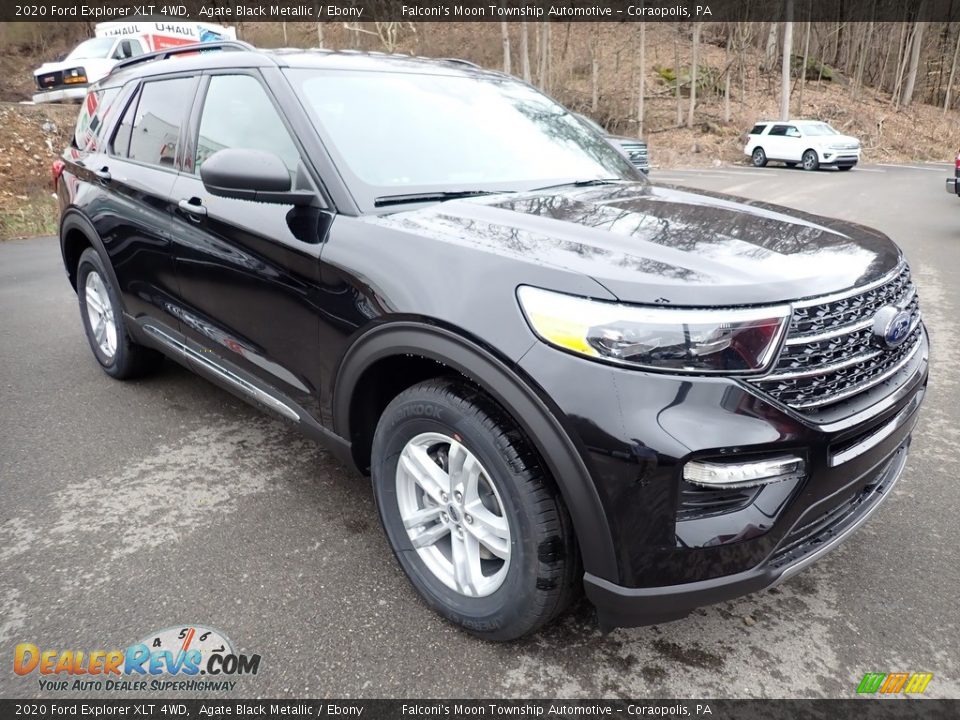 2020 Ford Explorer XLT 4WD Agate Black Metallic / Ebony Photo #3