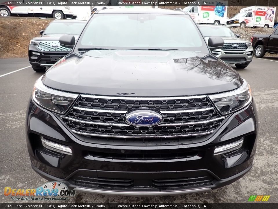 2020 Ford Explorer XLT 4WD Agate Black Metallic / Ebony Photo #4