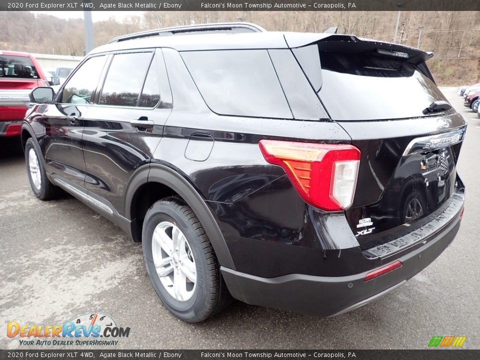 2020 Ford Explorer XLT 4WD Agate Black Metallic / Ebony Photo #6