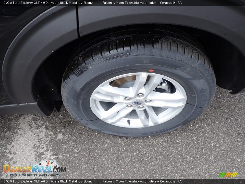 2020 Ford Explorer XLT 4WD Agate Black Metallic / Ebony Photo #7