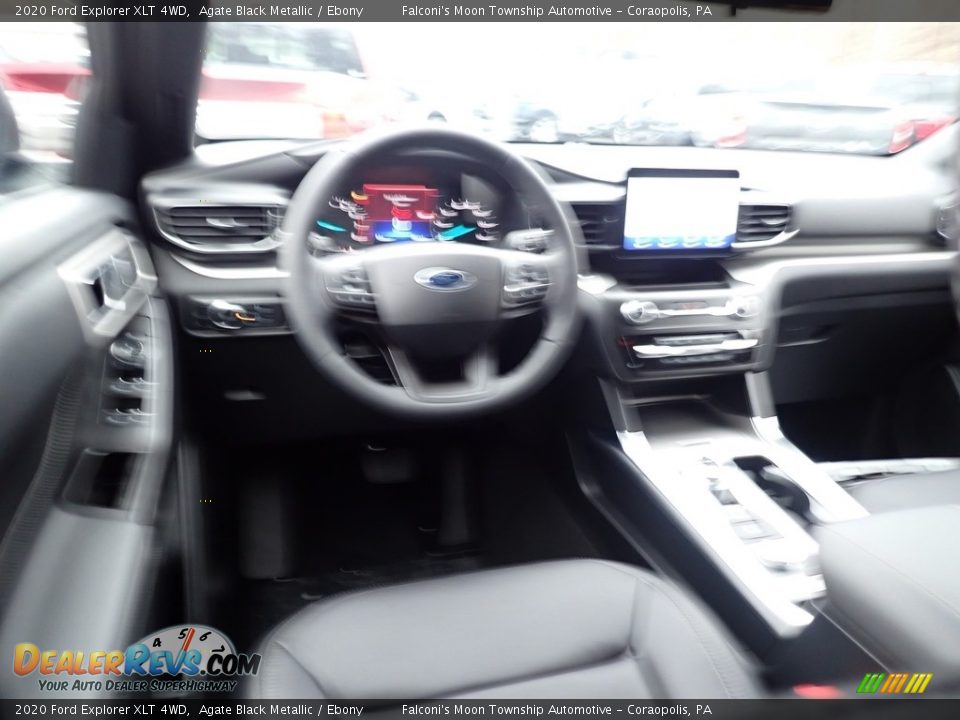 2020 Ford Explorer XLT 4WD Agate Black Metallic / Ebony Photo #9