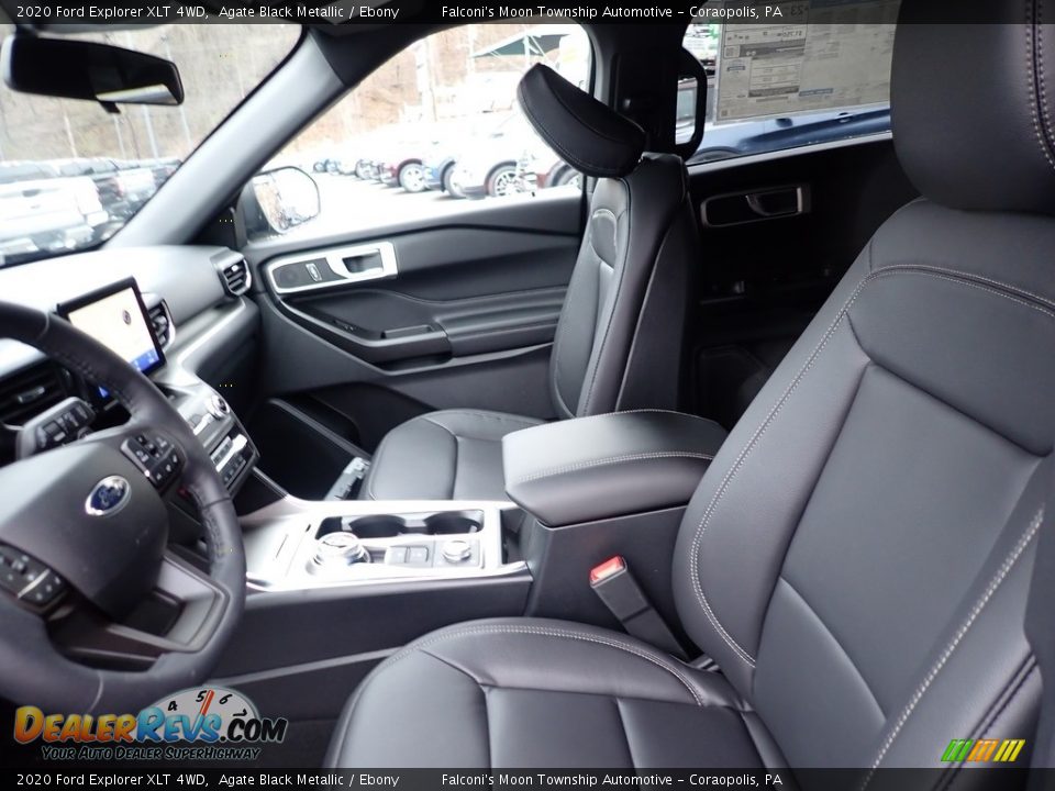 2020 Ford Explorer XLT 4WD Agate Black Metallic / Ebony Photo #10