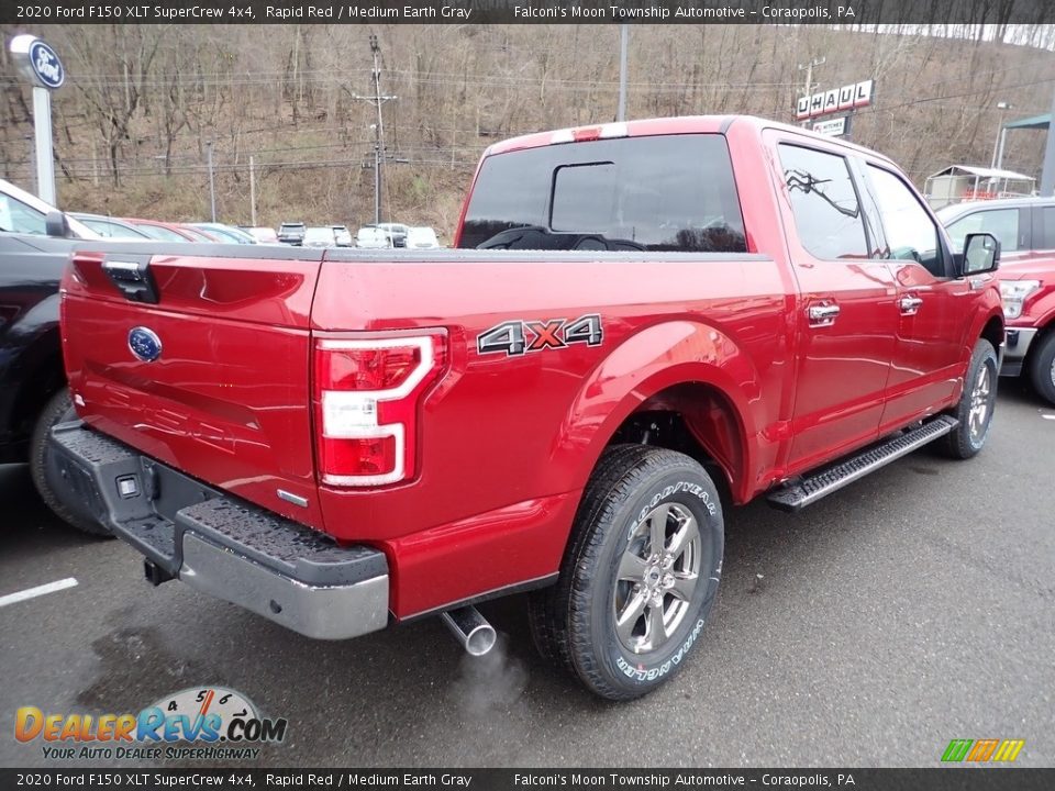 2020 Ford F150 XLT SuperCrew 4x4 Rapid Red / Medium Earth Gray Photo #2