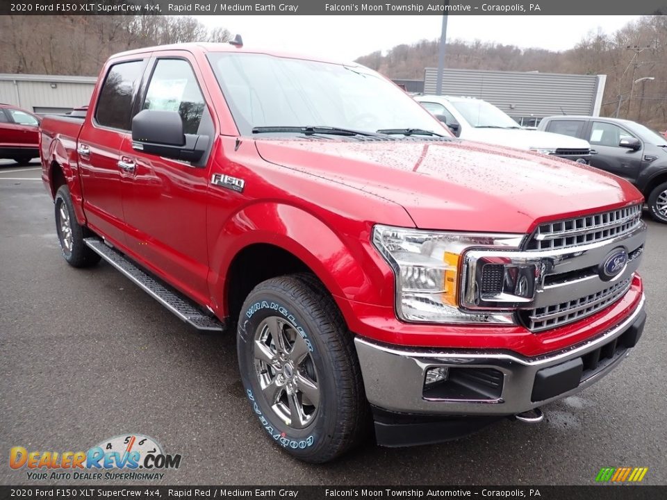 2020 Ford F150 XLT SuperCrew 4x4 Rapid Red / Medium Earth Gray Photo #3