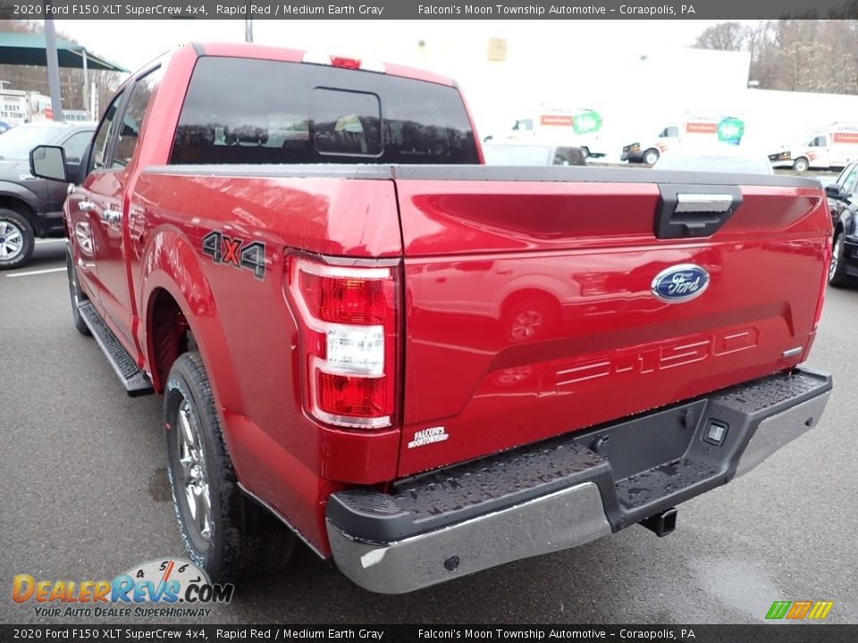 2020 Ford F150 XLT SuperCrew 4x4 Rapid Red / Medium Earth Gray Photo #6