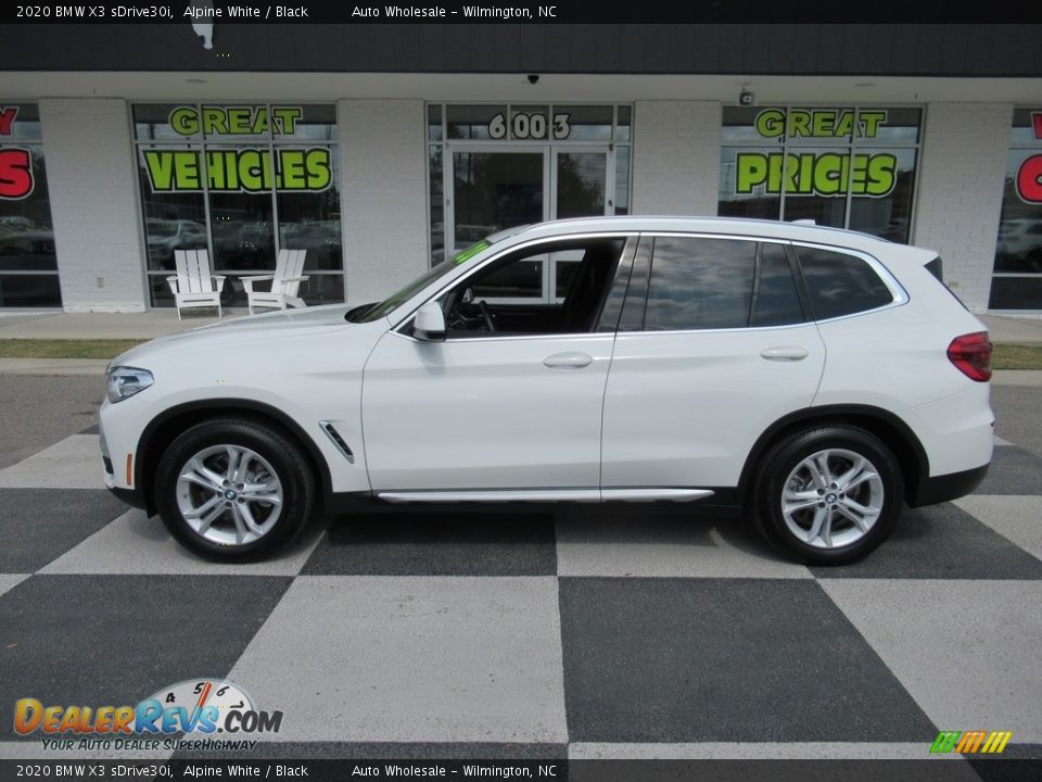 2020 BMW X3 sDrive30i Alpine White / Black Photo #1