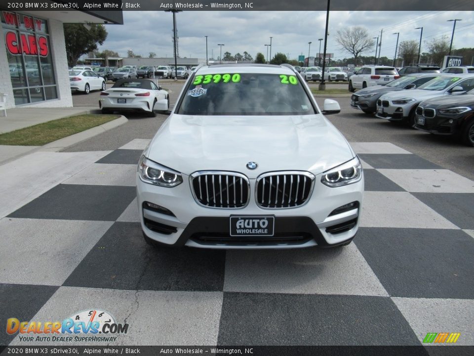 2020 BMW X3 sDrive30i Alpine White / Black Photo #2