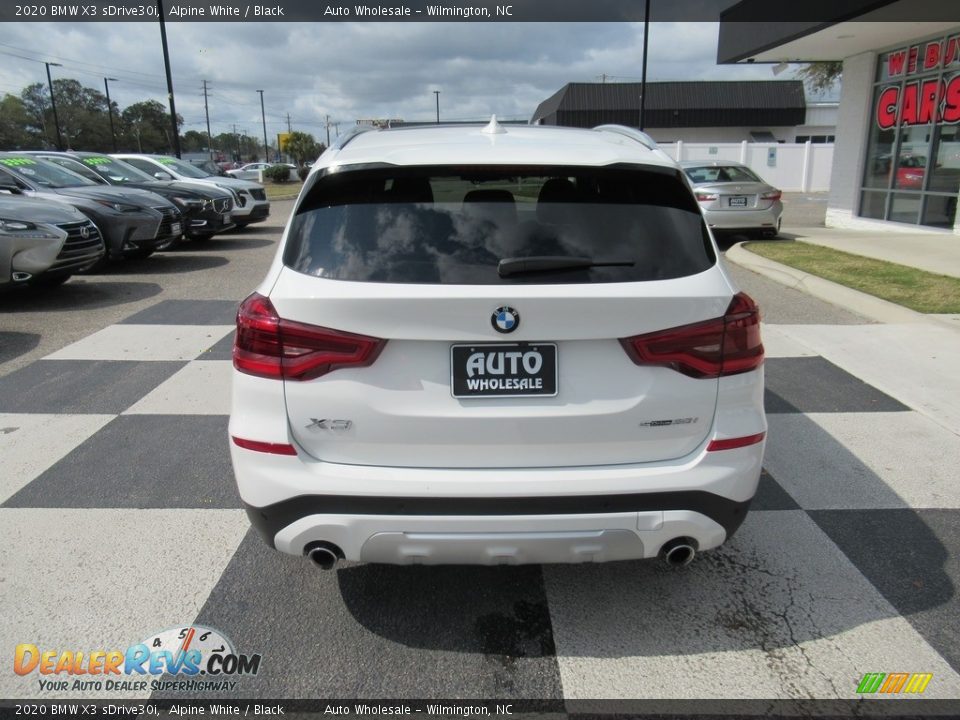 2020 BMW X3 sDrive30i Alpine White / Black Photo #4