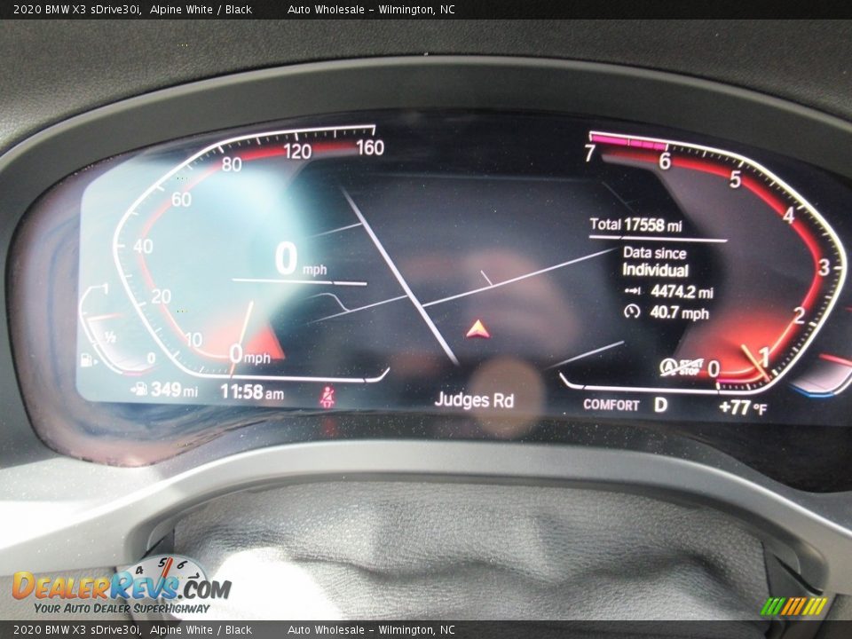 2020 BMW X3 sDrive30i Alpine White / Black Photo #16