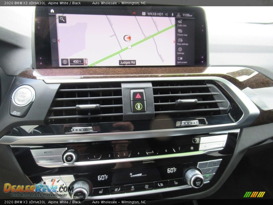 2020 BMW X3 sDrive30i Alpine White / Black Photo #17