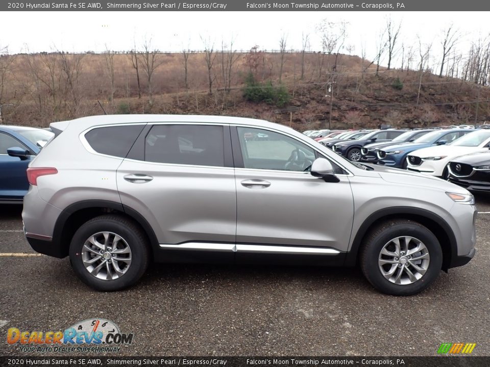 Shimmering Silver Pearl 2020 Hyundai Santa Fe SE AWD Photo #1