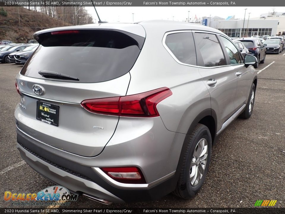 2020 Hyundai Santa Fe SE AWD Shimmering Silver Pearl / Espresso/Gray Photo #2