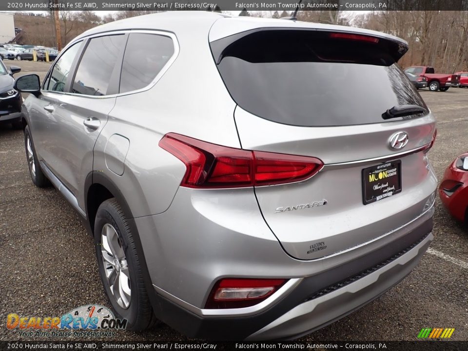 2020 Hyundai Santa Fe SE AWD Shimmering Silver Pearl / Espresso/Gray Photo #6