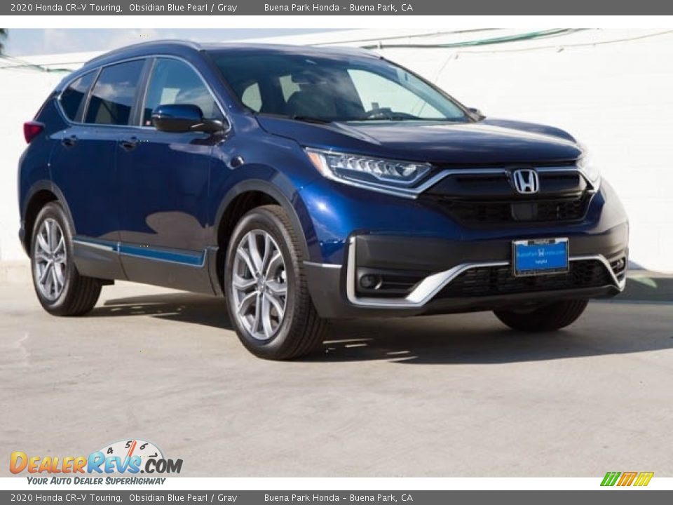 2020 Honda CR-V Touring Obsidian Blue Pearl / Gray Photo #1