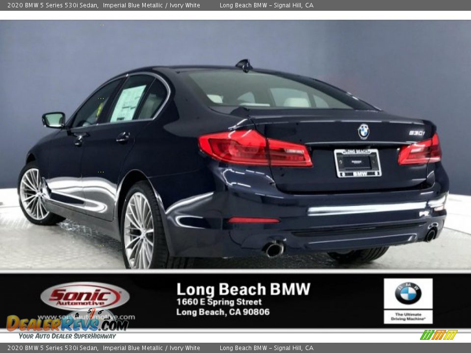 2020 BMW 5 Series 530i Sedan Imperial Blue Metallic / Ivory White Photo #3