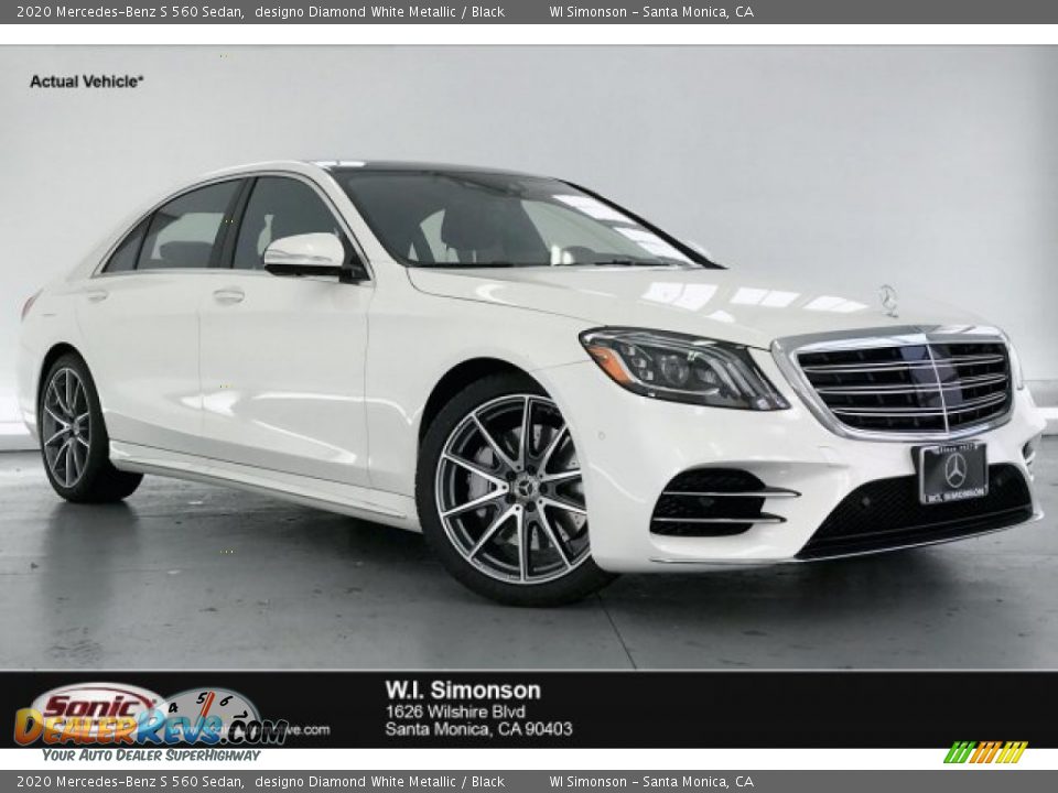 2020 Mercedes-Benz S 560 Sedan designo Diamond White Metallic / Black Photo #1