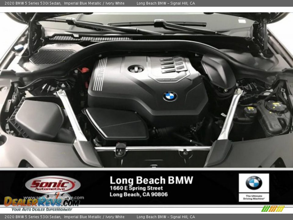 2020 BMW 5 Series 530i Sedan Imperial Blue Metallic / Ivory White Photo #10