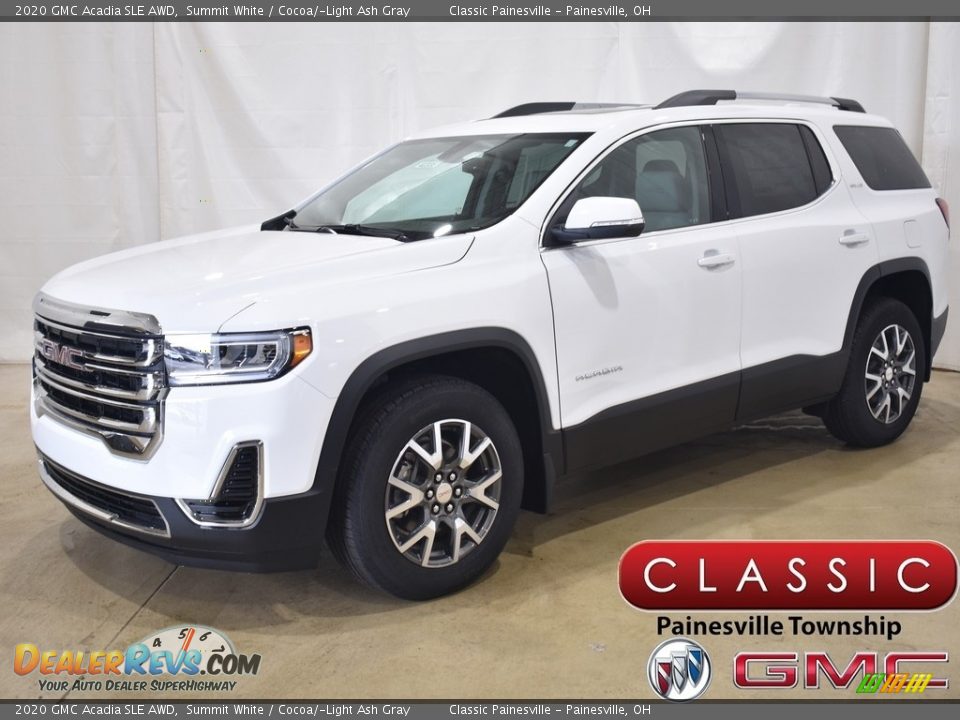 2020 GMC Acadia SLE AWD Summit White / Cocoa/­Light Ash Gray Photo #1