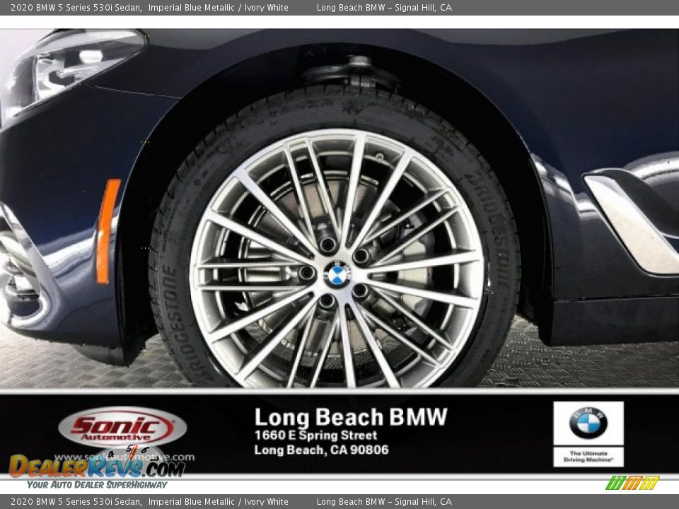 2020 BMW 5 Series 530i Sedan Imperial Blue Metallic / Ivory White Photo #12