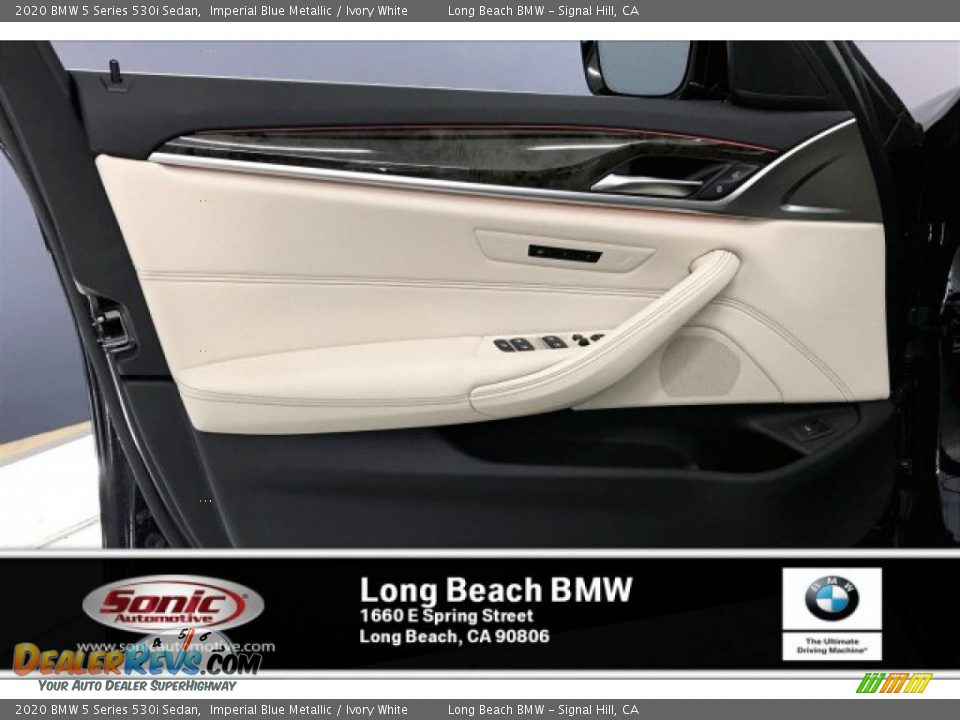 2020 BMW 5 Series 530i Sedan Imperial Blue Metallic / Ivory White Photo #13