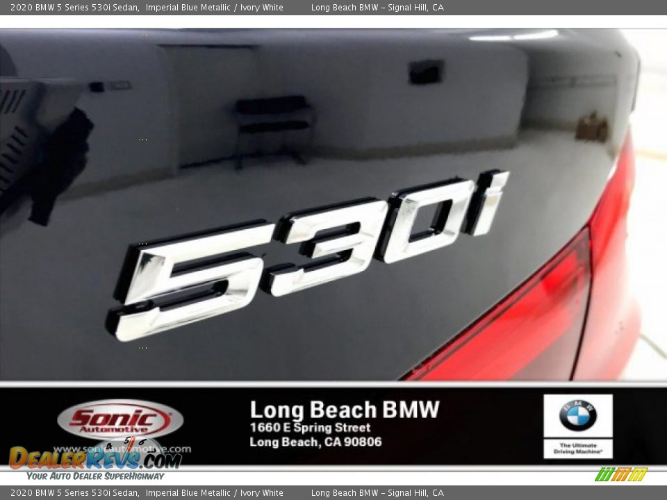 2020 BMW 5 Series 530i Sedan Imperial Blue Metallic / Ivory White Photo #16