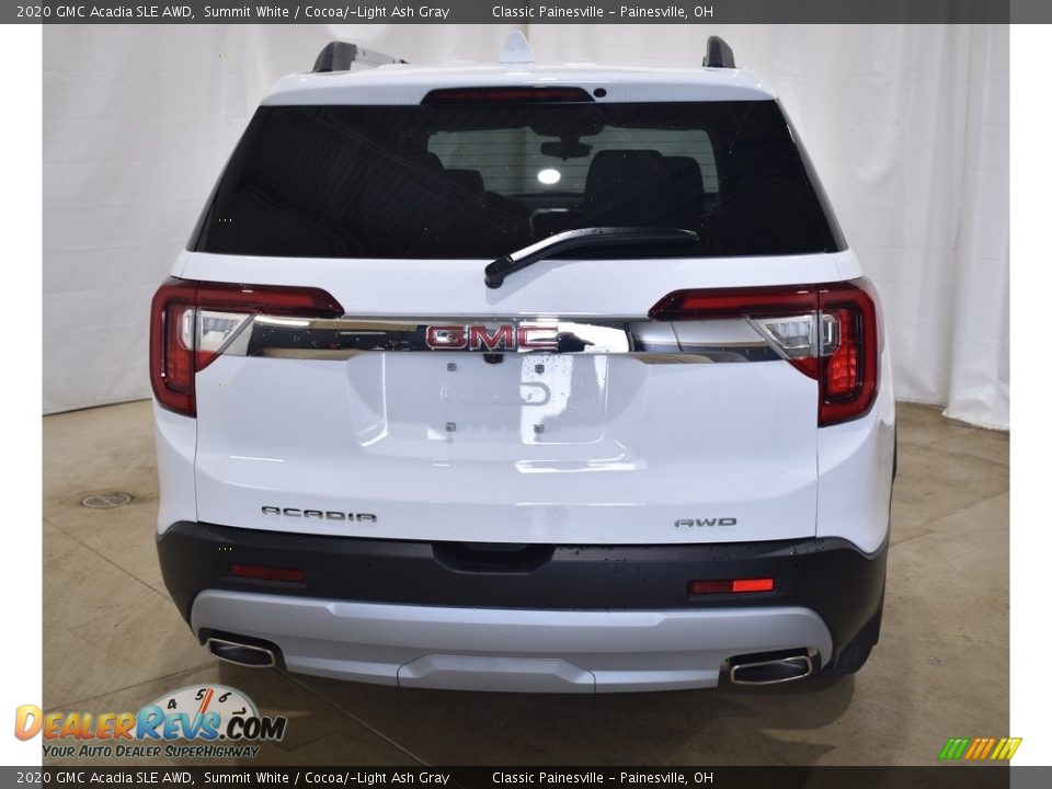 2020 GMC Acadia SLE AWD Summit White / Cocoa/­Light Ash Gray Photo #10