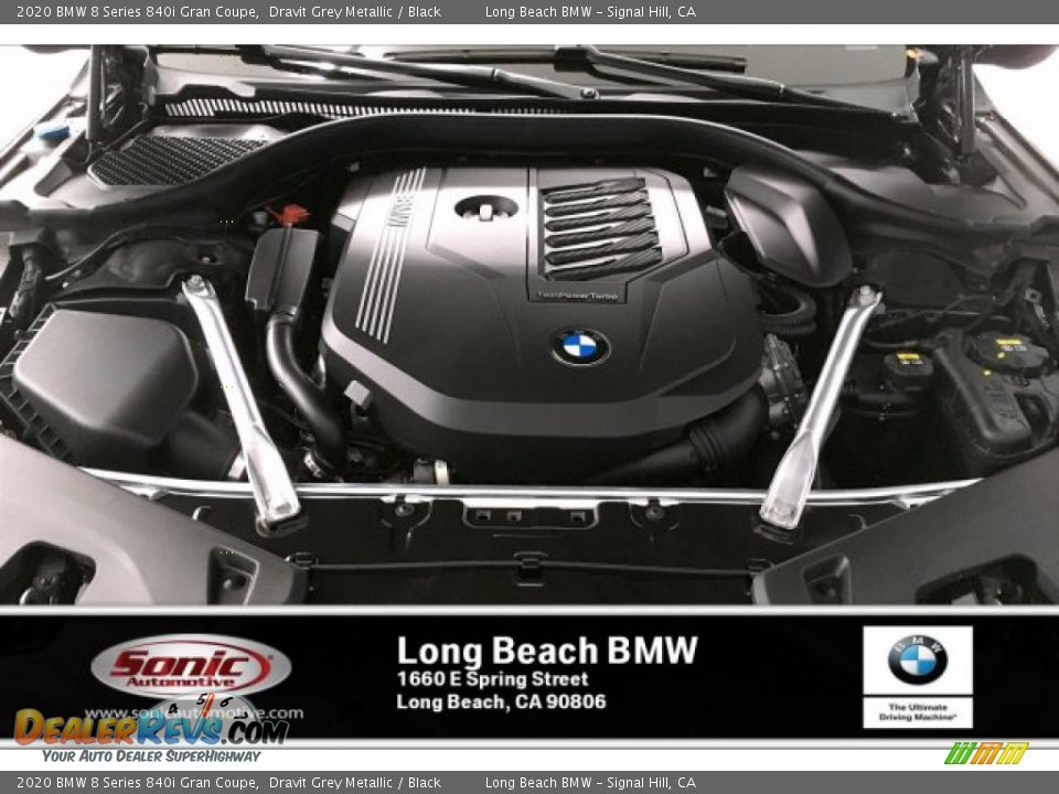 2020 BMW 8 Series 840i Gran Coupe Dravit Grey Metallic / Black Photo #10