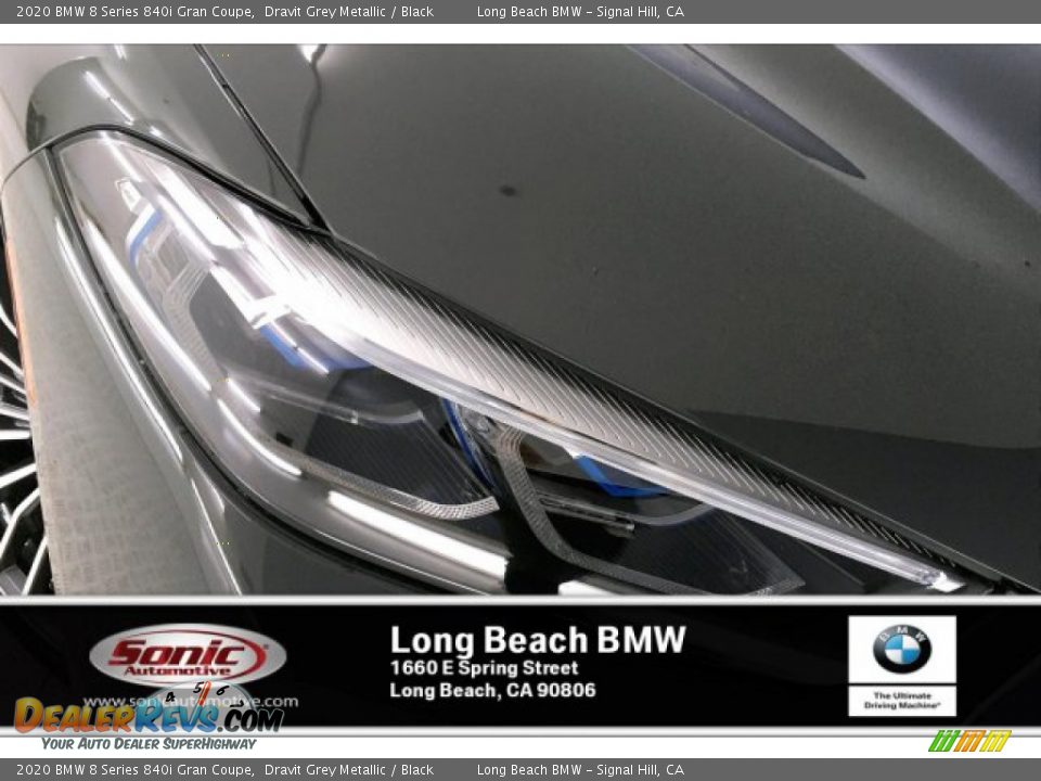 2020 BMW 8 Series 840i Gran Coupe Dravit Grey Metallic / Black Photo #14
