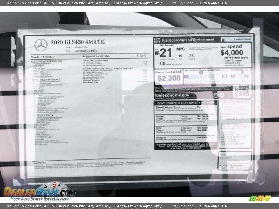 2020 Mercedes-Benz GLS 450 4Matic Selenite Gray Metallic / Espresso Brown/Magma Gray Photo #10
