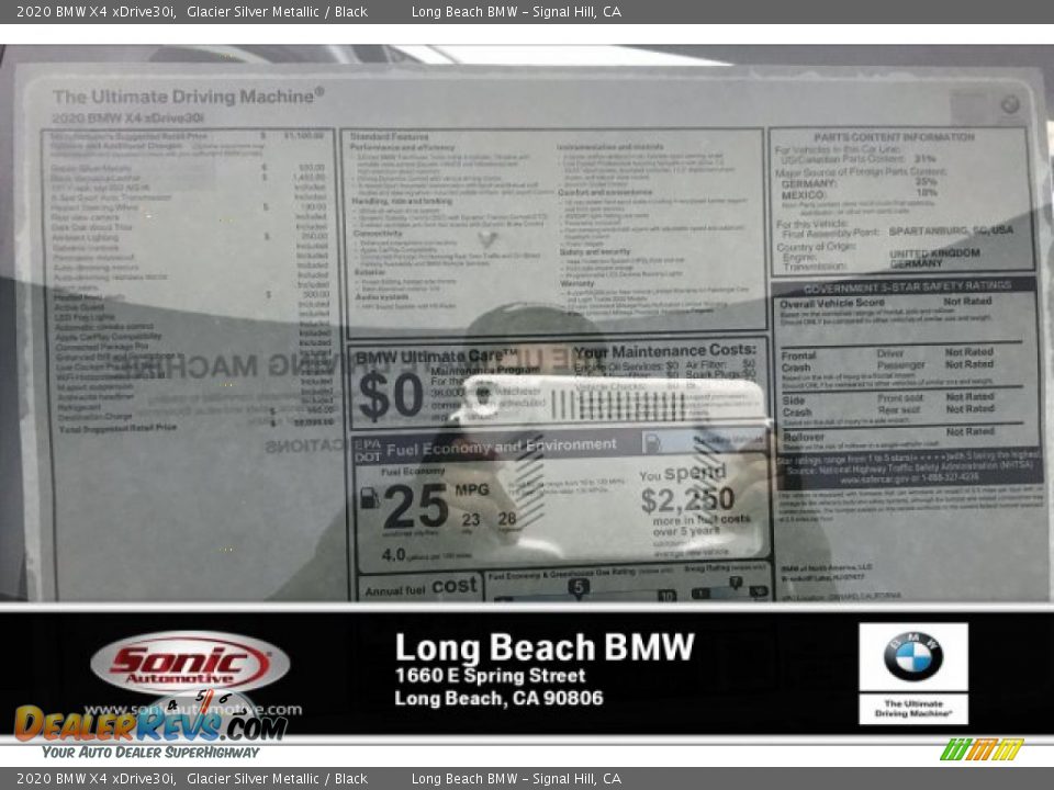 2020 BMW X4 xDrive30i Glacier Silver Metallic / Black Photo #17