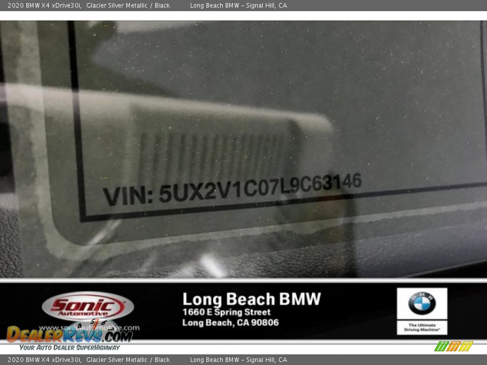 2020 BMW X4 xDrive30i Glacier Silver Metallic / Black Photo #18