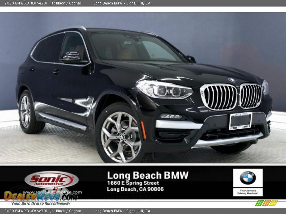 2020 BMW X3 sDrive30i Jet Black / Cognac Photo #1