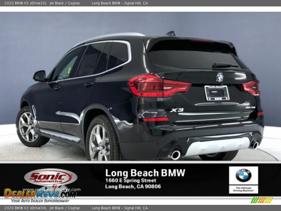 2020 BMW X3 sDrive30i Jet Black / Cognac Photo #3
