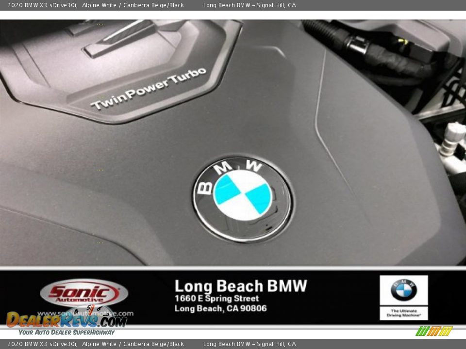2020 BMW X3 sDrive30i Alpine White / Canberra Beige/Black Photo #11